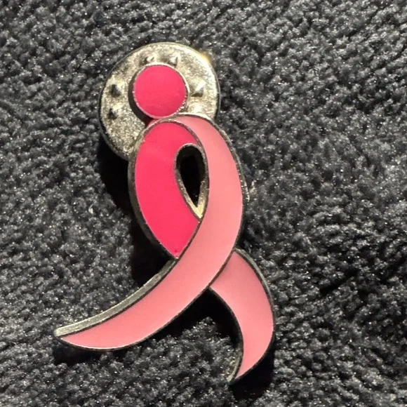 Pink Awareness Ribbon Brooch - Picture 4 of 4